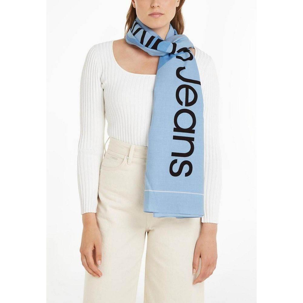Calvin Klein Blue Organic Cotton Scarf - Hilstor