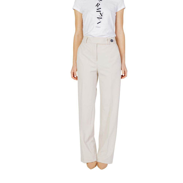 Only Beige Polyester Jeans & Pant - Hilstor