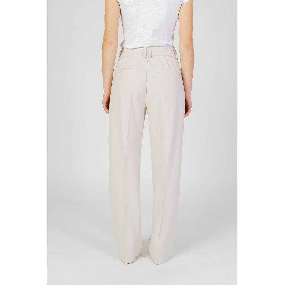 Only Beige Polyester Jeans & Pant - Hilstor