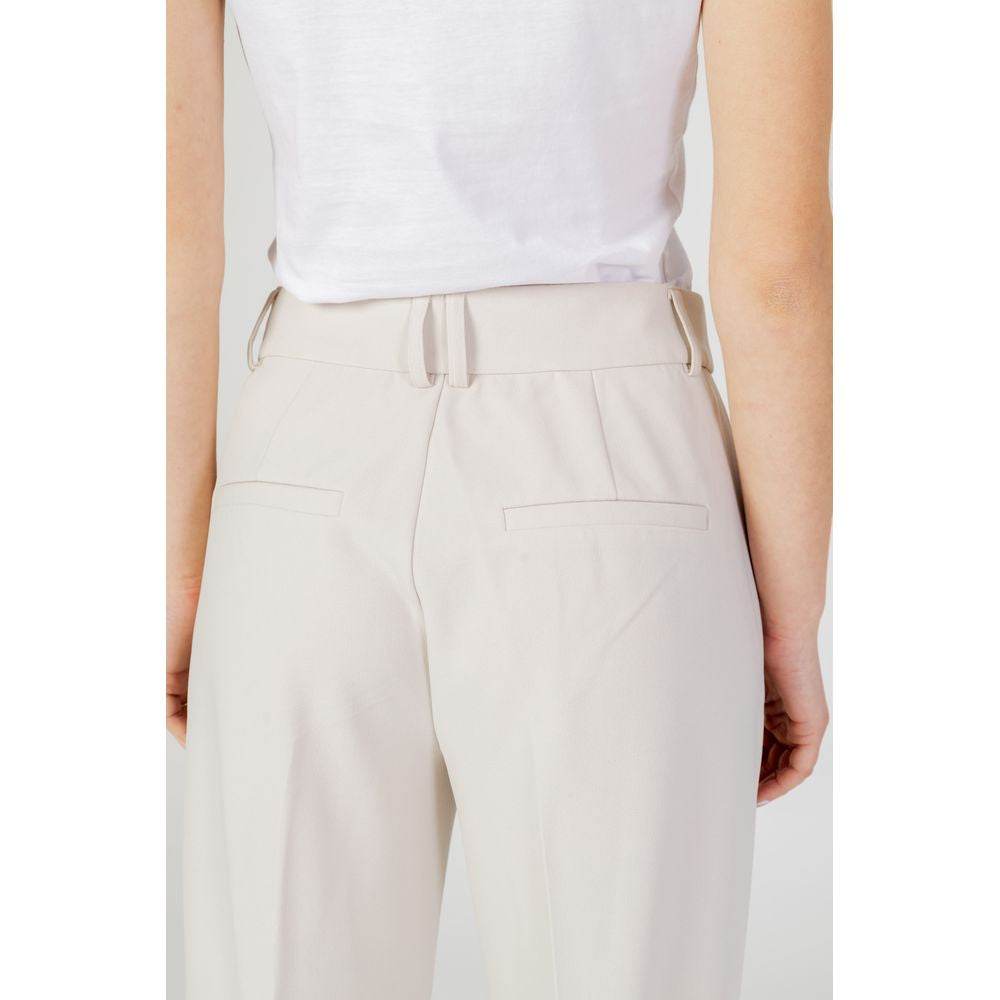 Only Beige Polyester Jeans & Pant - Hilstor