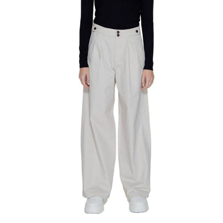 Only Beige Cotton Jeans & Pant - Hilstor