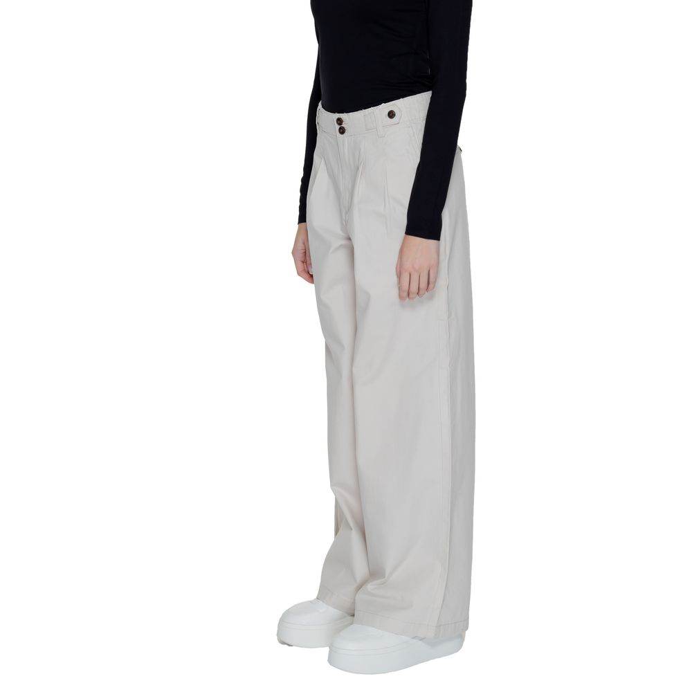 Only Beige Cotton Jeans & Pant - Hilstor