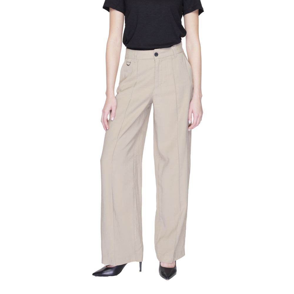 Only Beige Viscose Jeans & Pant - Hilstor