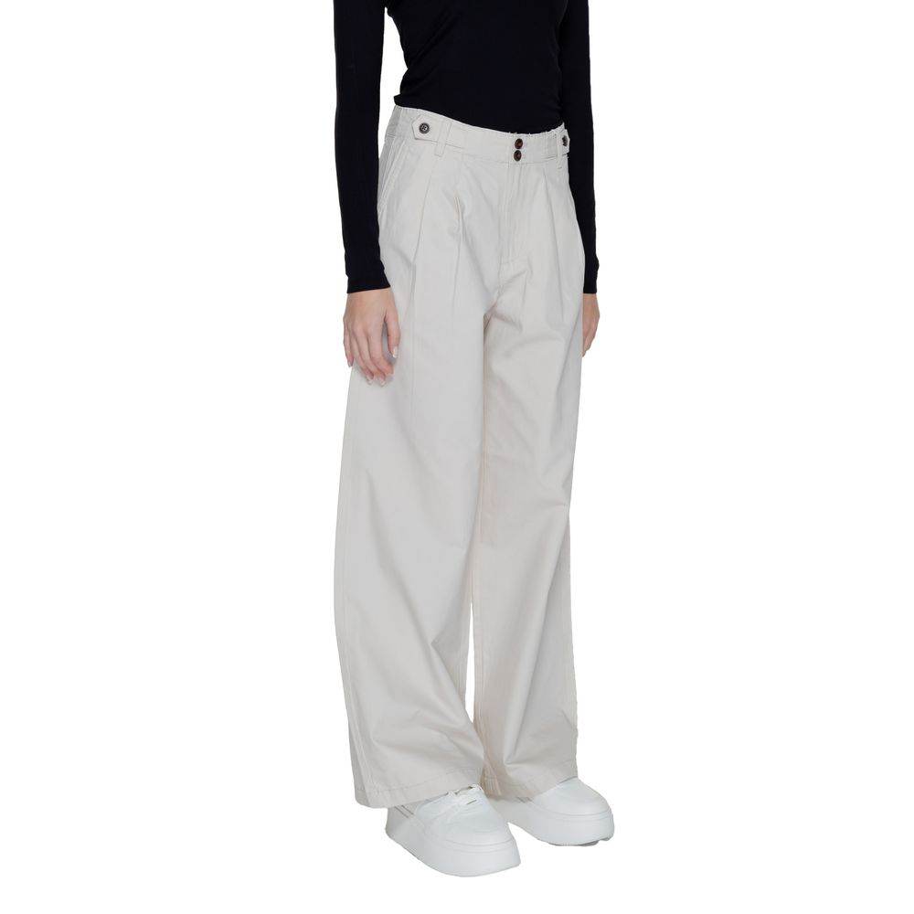 Only Beige Cotton Jeans & Pant - Hilstor