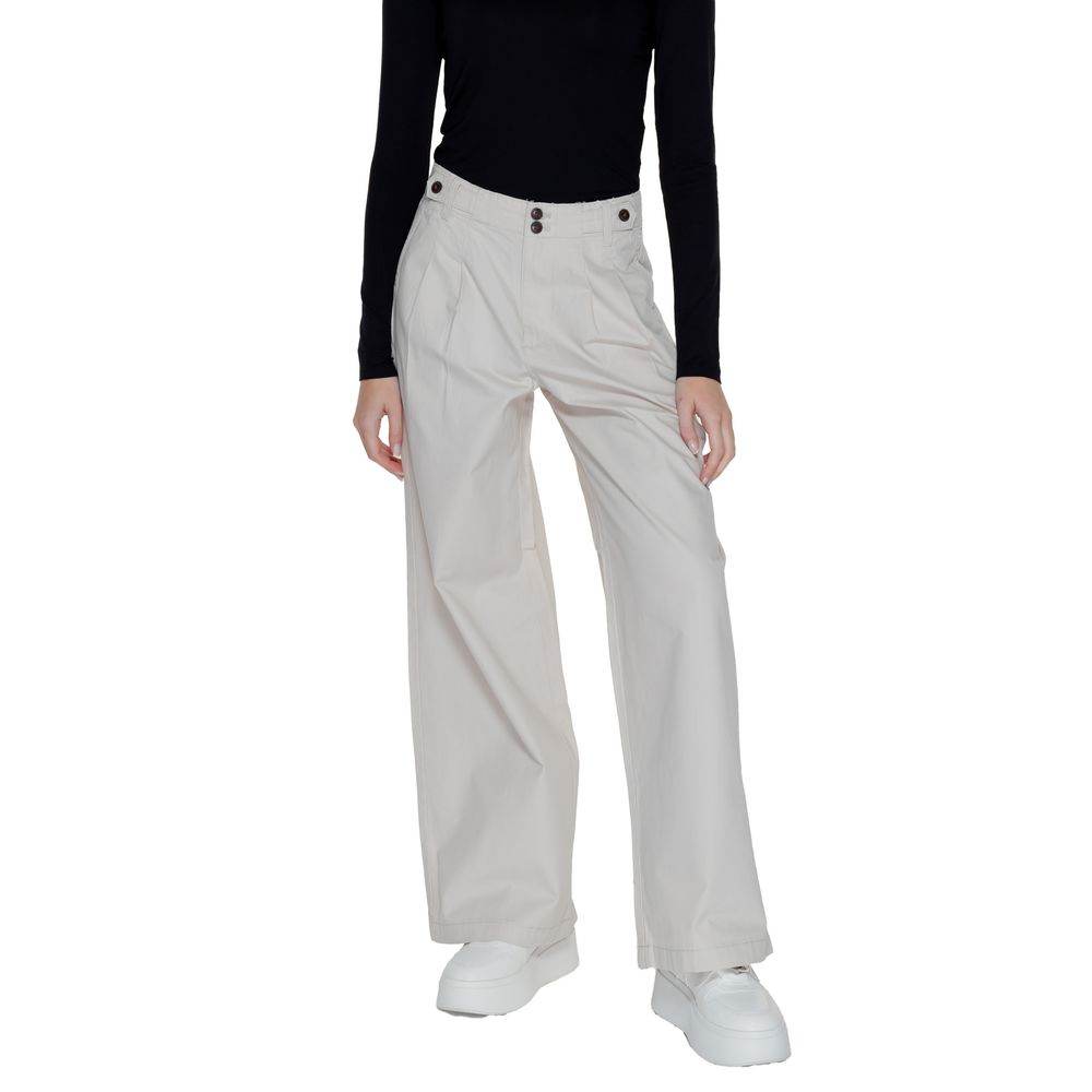 Only Beige Cotton Jeans & Pant - Hilstor