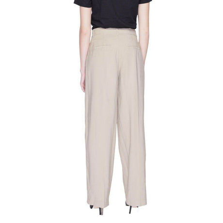 Only Beige Viscose Jeans & Pant - Hilstor