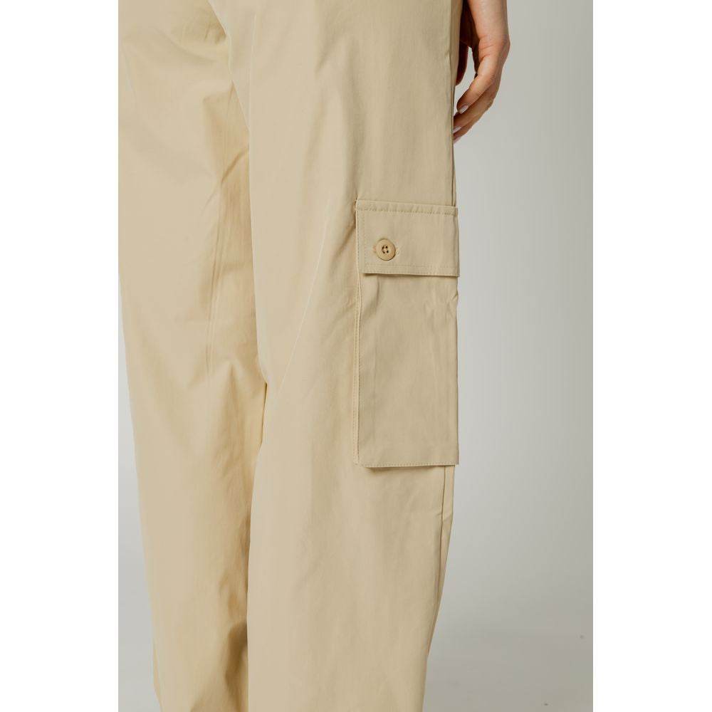 Only Beige Cotton Jeans & Pant - Hilstor