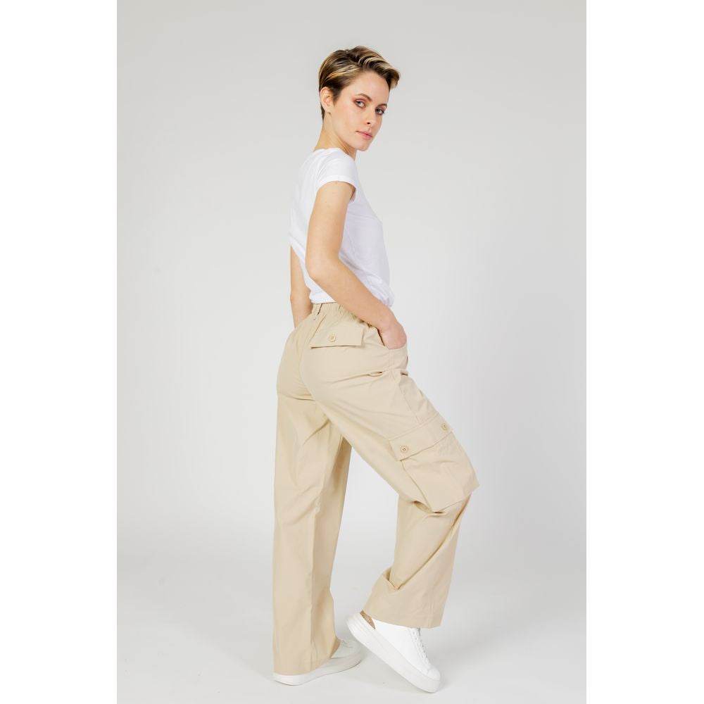 Only Beige Cotton Jeans & Pant - Hilstor