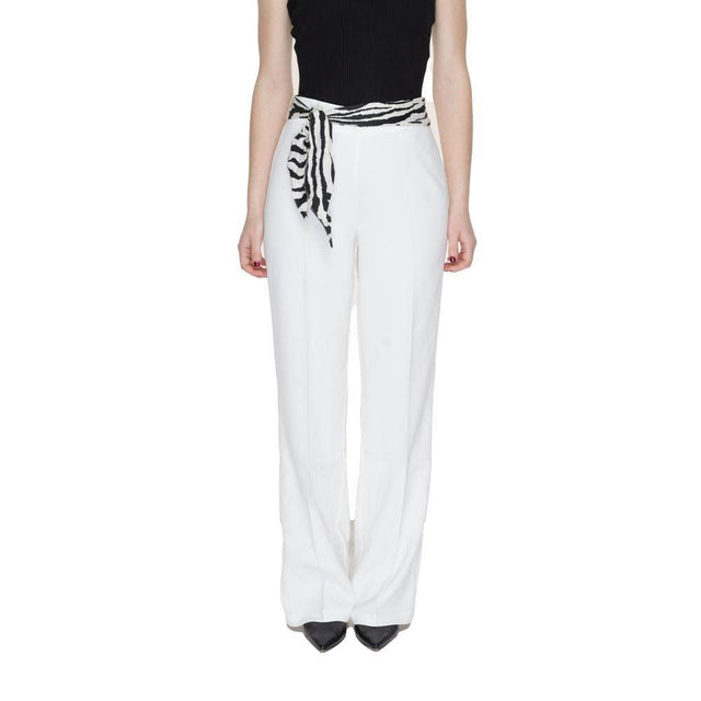 Only White Polyester Jeans & Pant - Hilstor