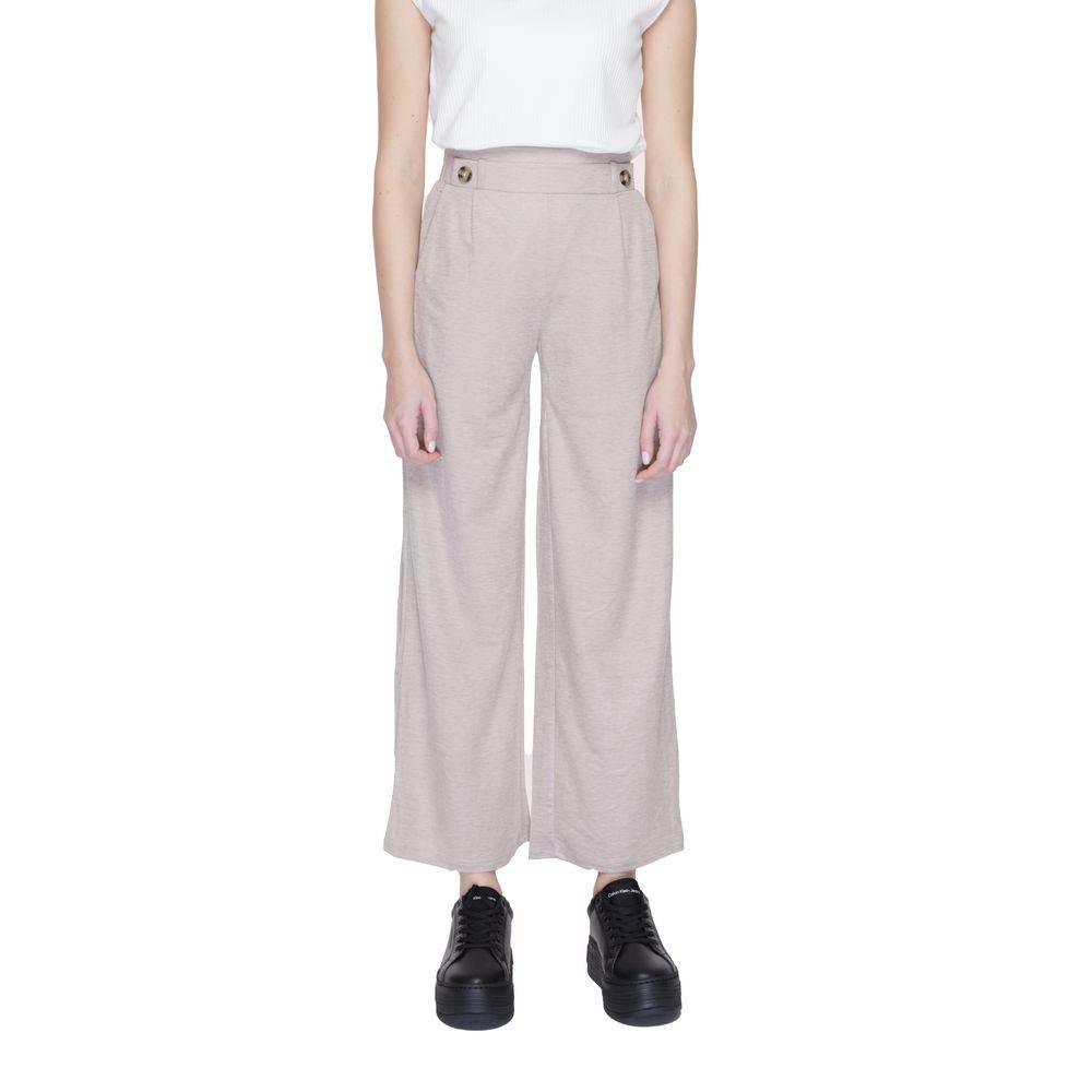 Jacqueline De Yong Gray Viscose Pant - Hilstor