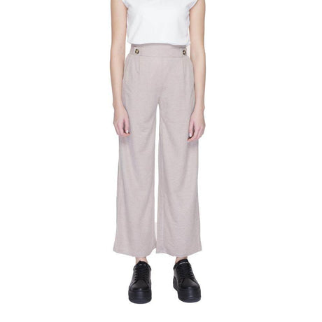 Jacqueline De Yong Gray Viscose Pant - Hilstor