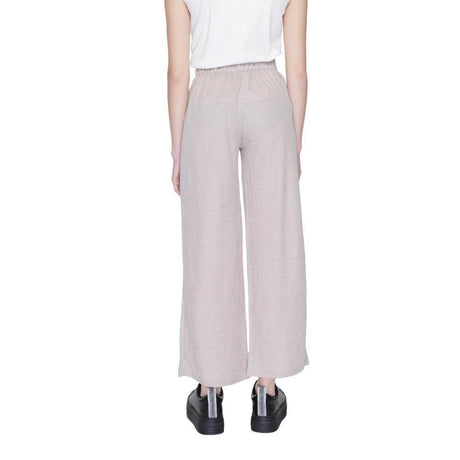 Jacqueline De Yong Gray Viscose Pant - Hilstor