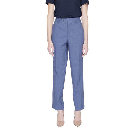 Street One Blue Polyester Pant - Hilstor