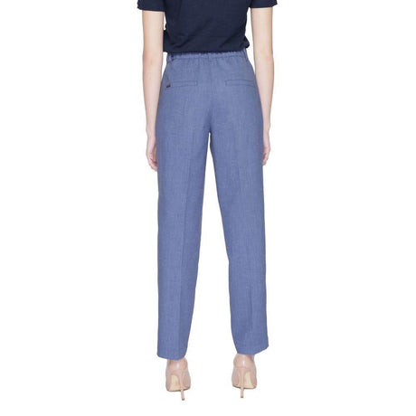 Street One Blue Polyester Pant - Hilstor