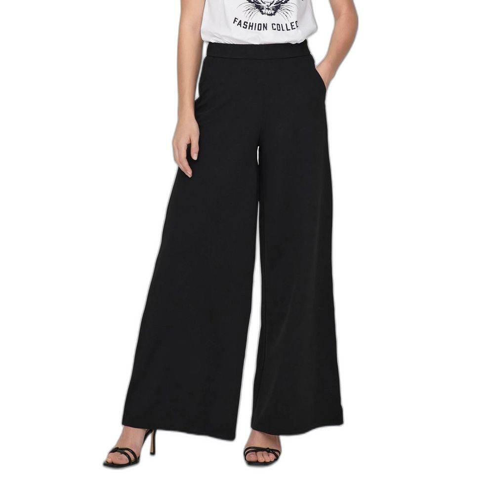 Jacqueline De Yong Black Recycled Polyester Pant - Hilstor