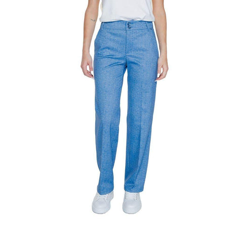 Street One Blue Polyester Pant - Hilstor