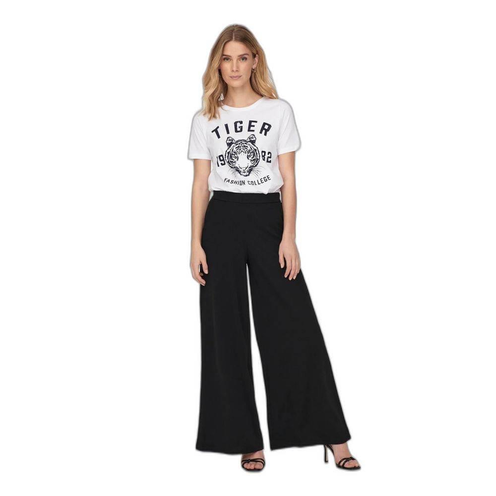 Jacqueline De Yong Black Recycled Polyester Pant - Hilstor