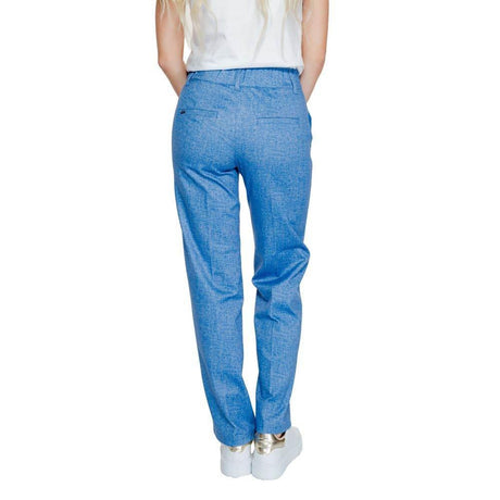 Street One Blue Polyester Pant - Hilstor