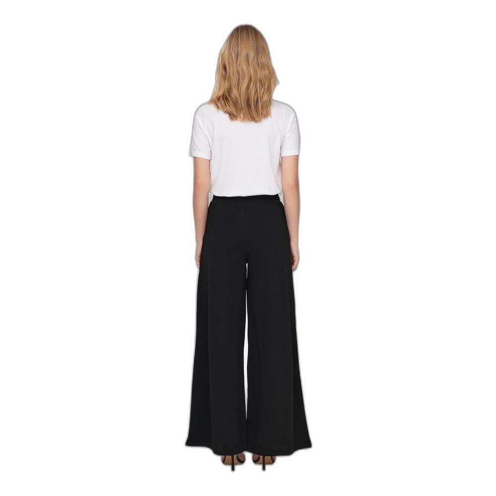 Jacqueline De Yong Black Recycled Polyester Pant - Hilstor