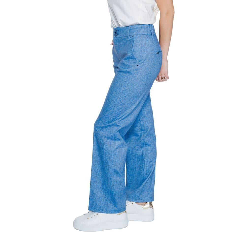 Street One Blue Polyester Pant - Hilstor