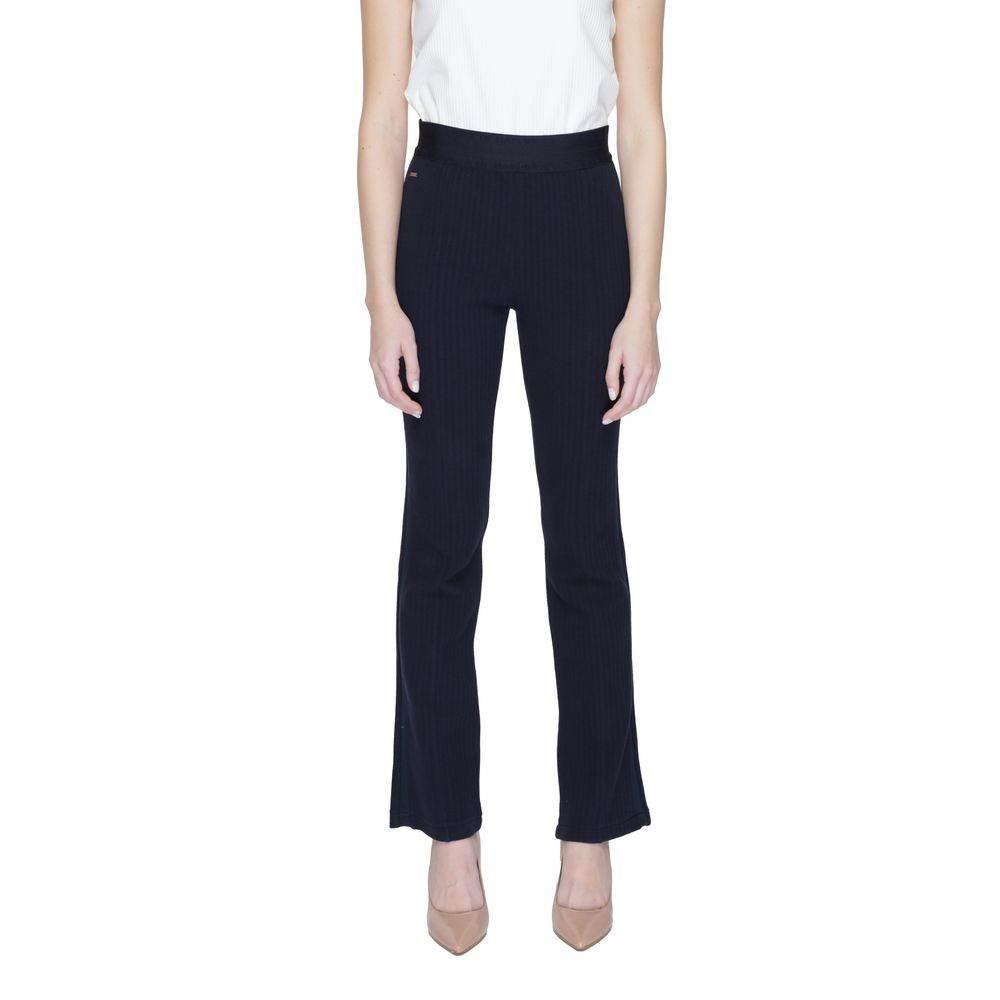Street One Blue Cotton Pant - Hilstor