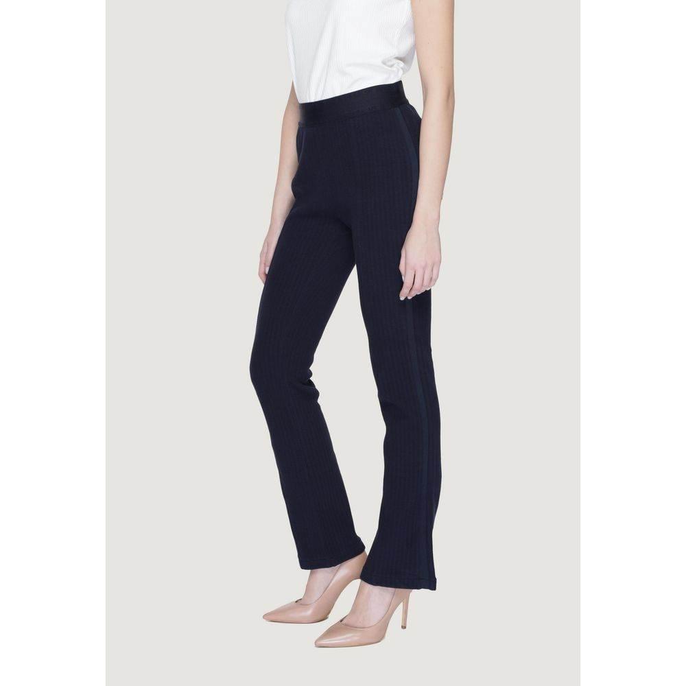 Street One Blue Cotton Pant - Hilstor
