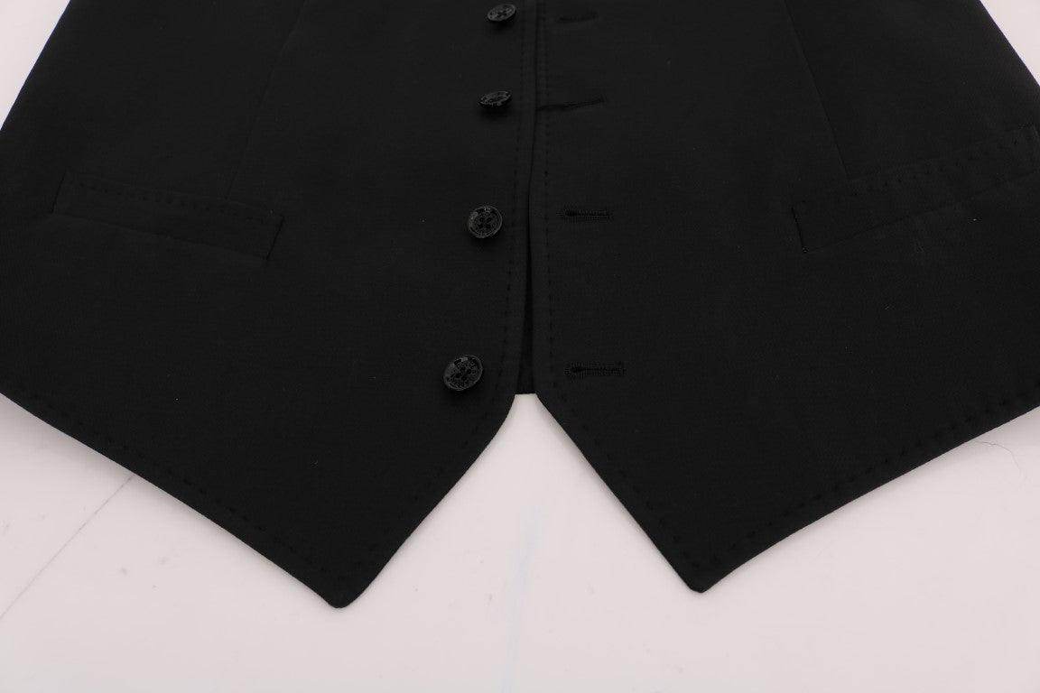 Dolce & Gabbana Black STAFF Cotton Vest - Hilstor