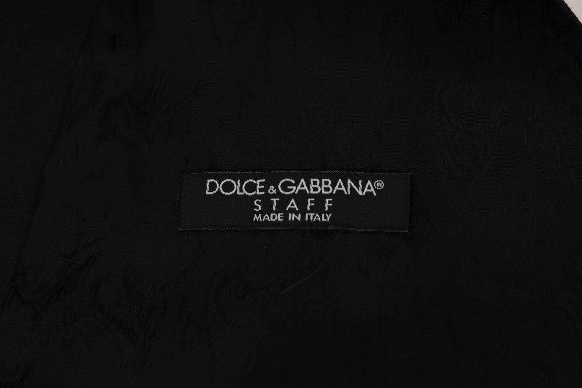 Dolce & Gabbana Black STAFF Cotton Vest - Hilstor