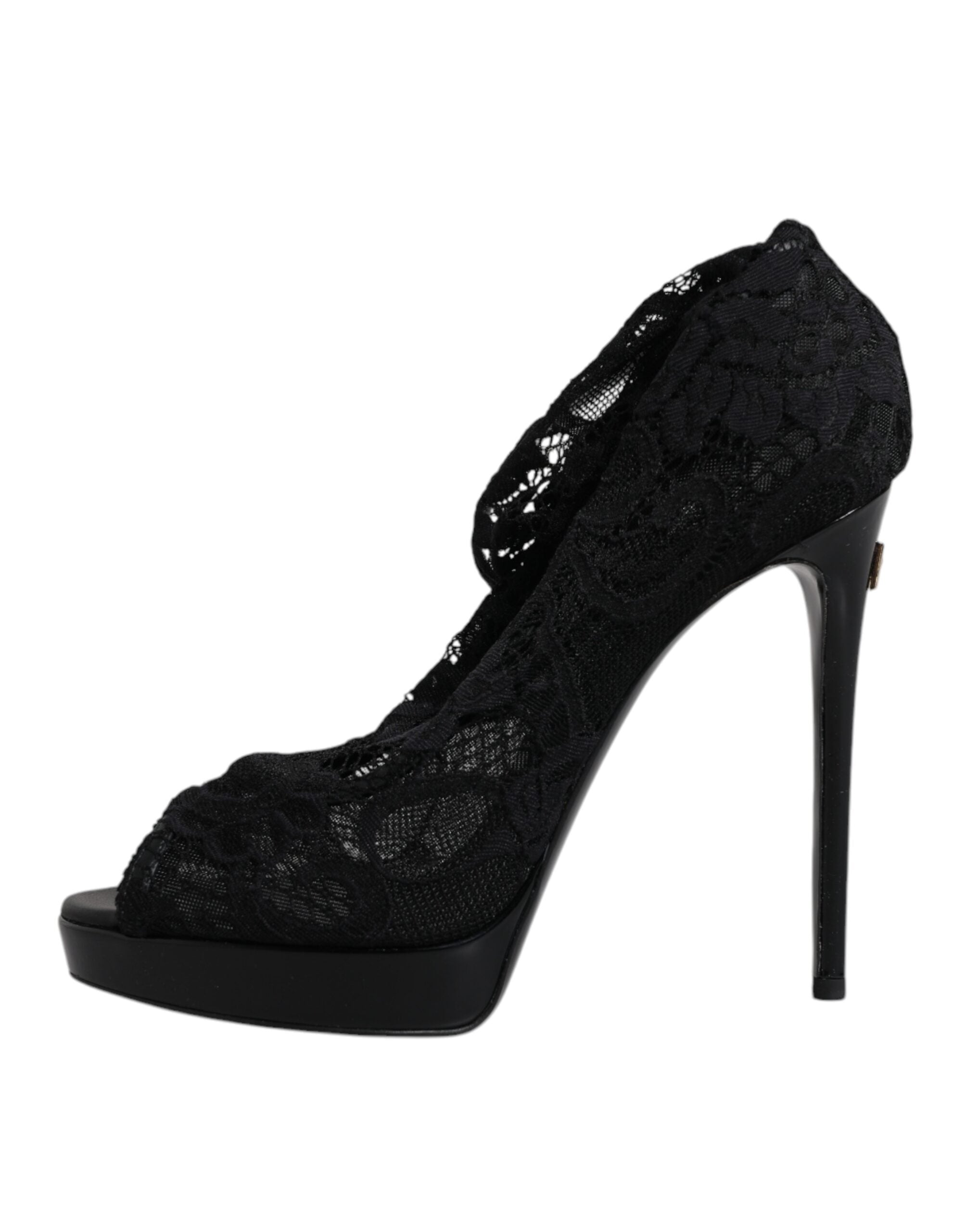 Dolce &amp; Gabbana Sort Stretch Taormina blondestøvler Sko