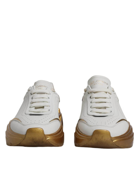 Dolce & Gabbana White Gold Daymaster Low Top Sneakers Shoes - Hilstor