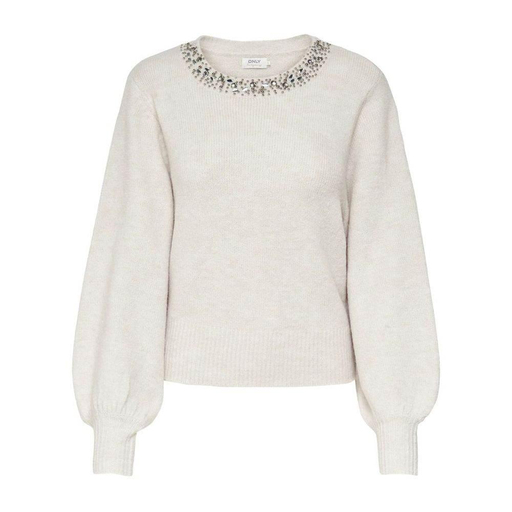 Only Cream Polyester Sweater - Hilstor