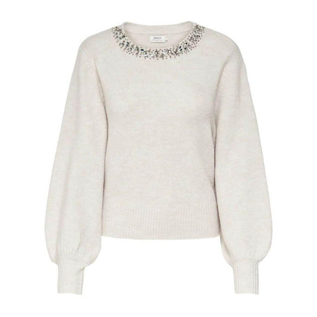 Only Cream Polyester Sweater - Hilstor