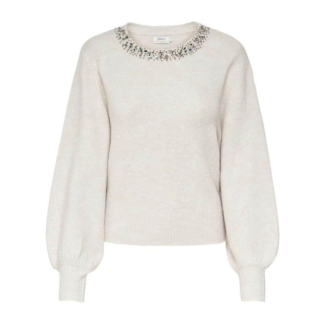 Only Cream Polyester Sweater - Hilstor