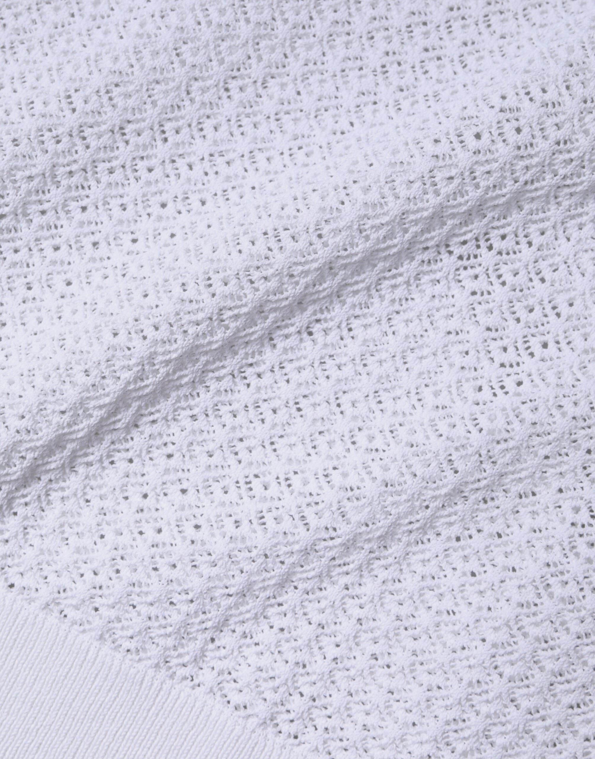 Dolce & Gabbana White Mesh See Through Long Sleeves Top - Hilstor