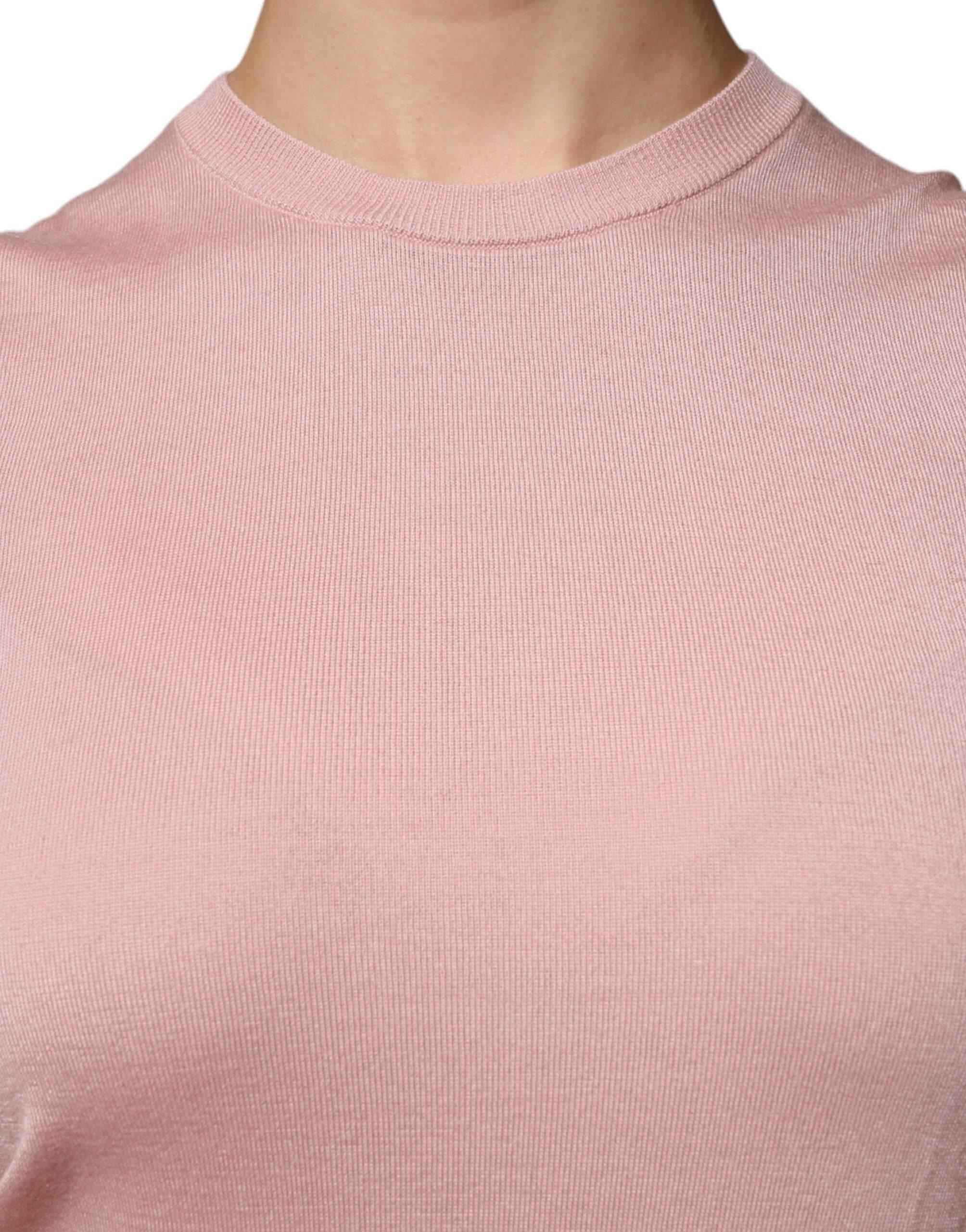 Dolce & Gabbana Pink Cashmere Knitted Sleeveless Tank Top - Hilstor