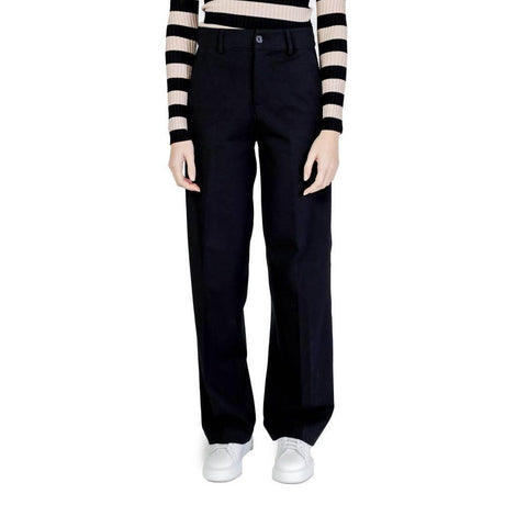 Street One Black Viscose Pant - Hilstor