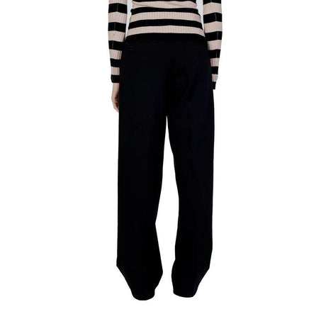 Street One Black Viscose Pant - Hilstor