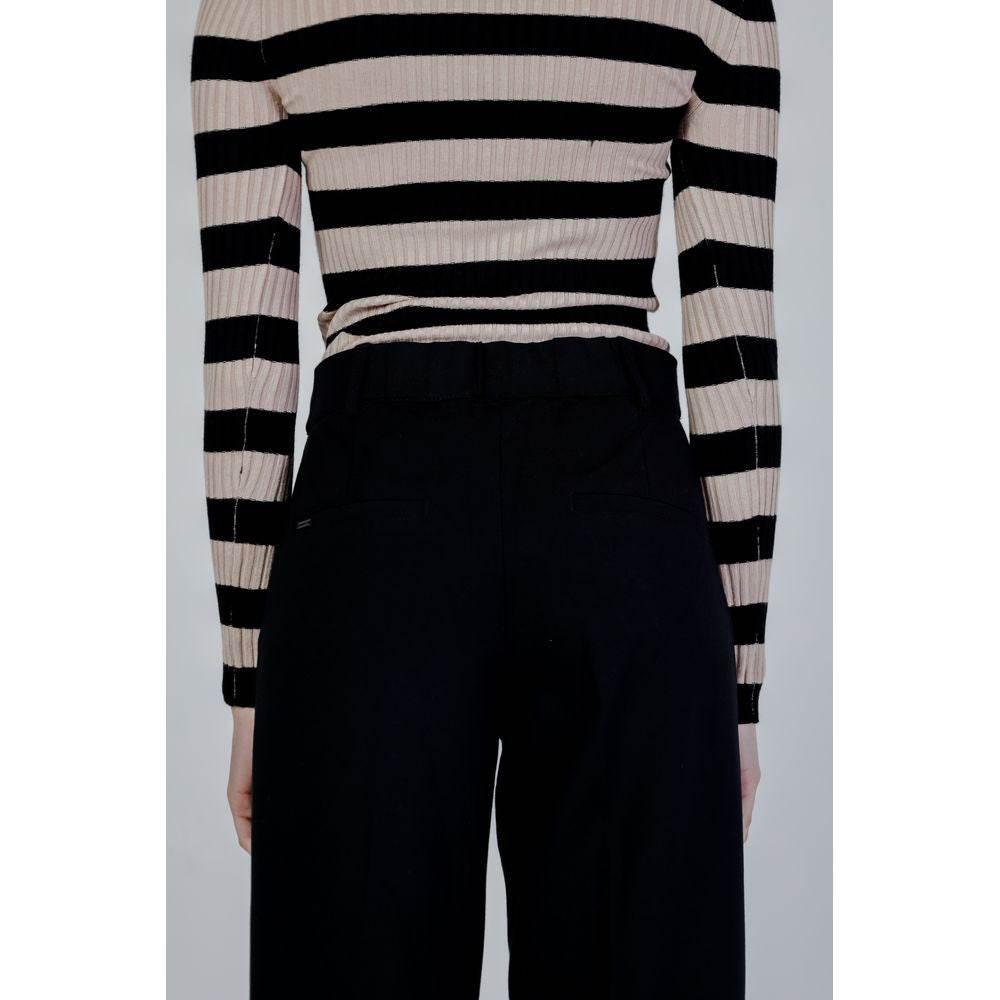 Street One Black Viscose Pant - Hilstor