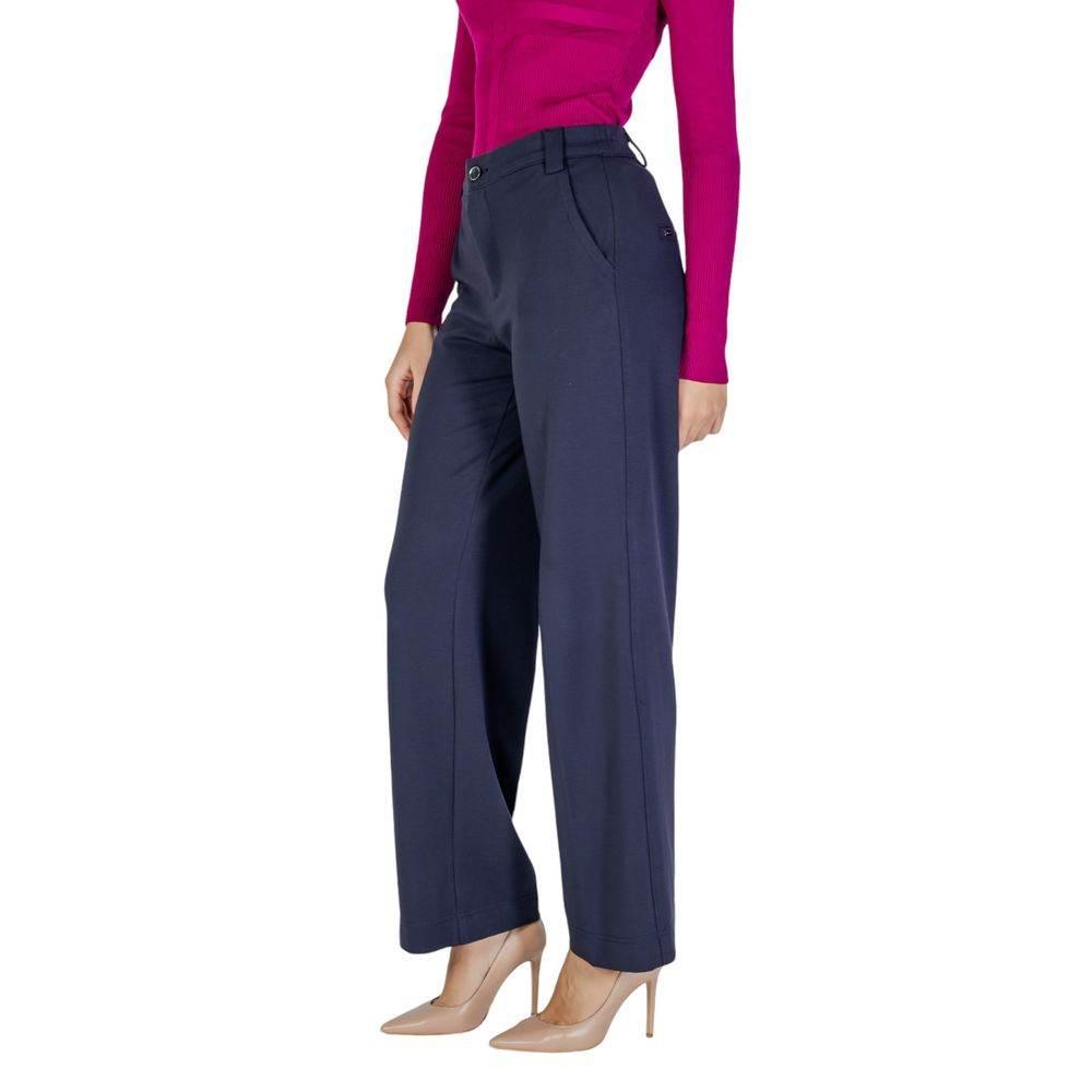 Street One Blue Viscose Pant - Hilstor