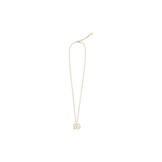 Dolce & Gabbana Rhinestone logo Necklace - Hilstor