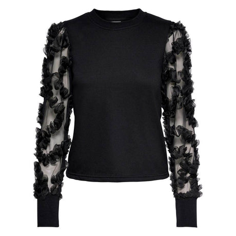 Jacqueline De Yong Black Cotton Sweater - Hilstor