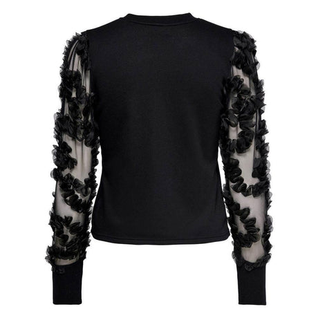 Jacqueline De Yong Black Cotton Sweater - Hilstor