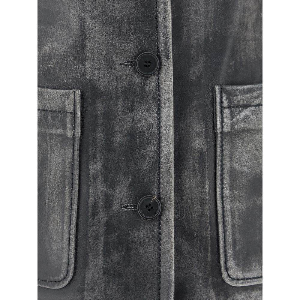 Marni Leather Jacket - Hilstor