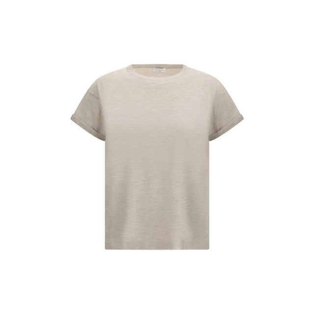 Brunello Cucinelli cashmere glitter T-shirt - Hilstor