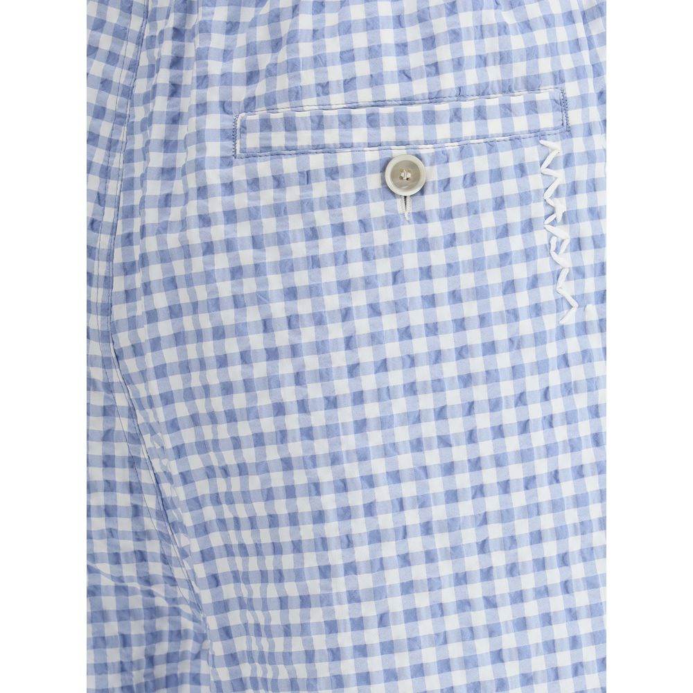 Marni knee-length Vichy Shorts - Hilstor