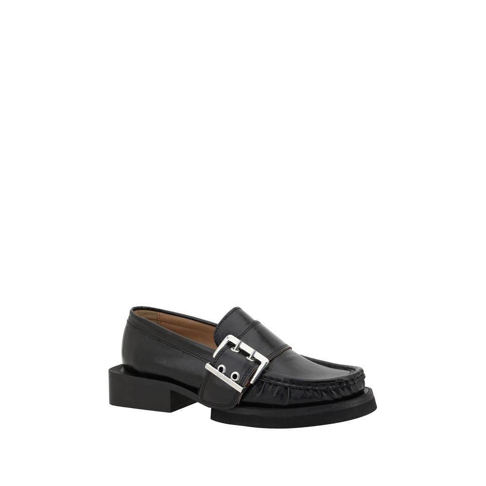 Ganni Feminine Buckle Loafers - Hilstor
