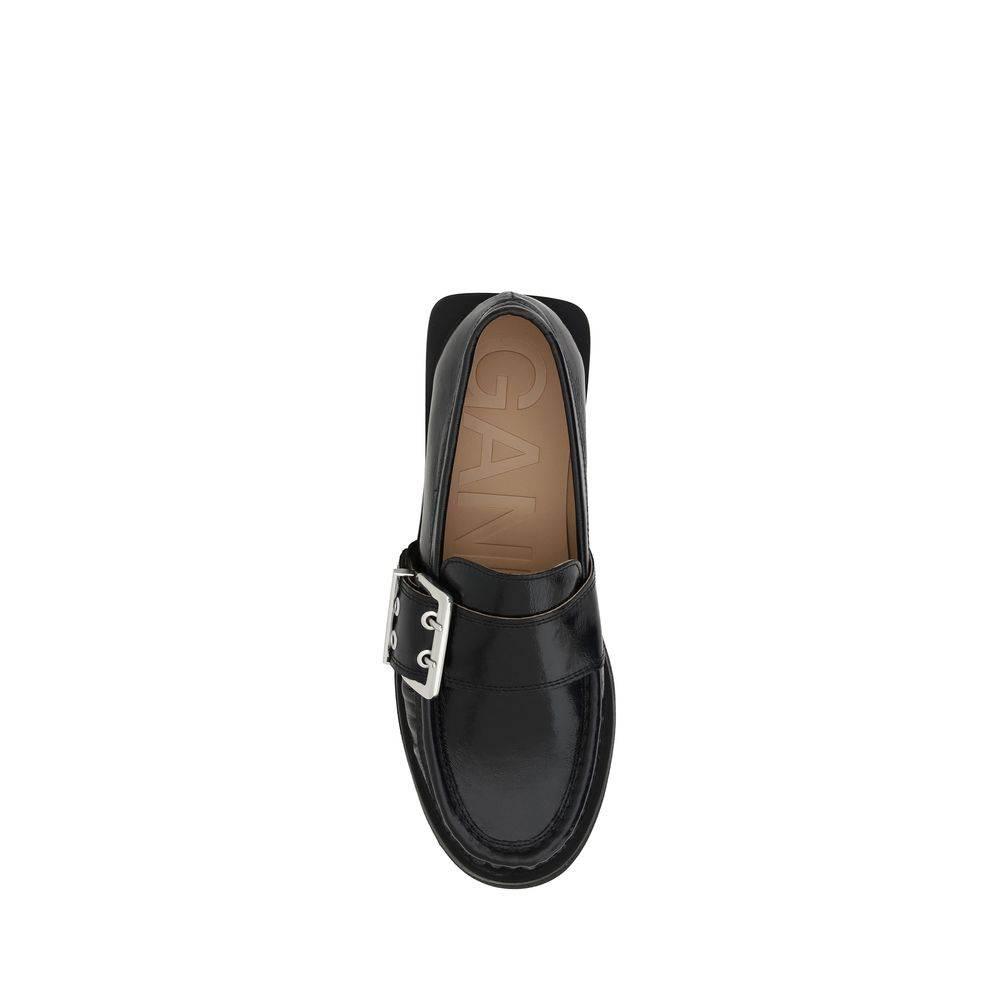 Ganni Feminine Buckle Loafers - Hilstor