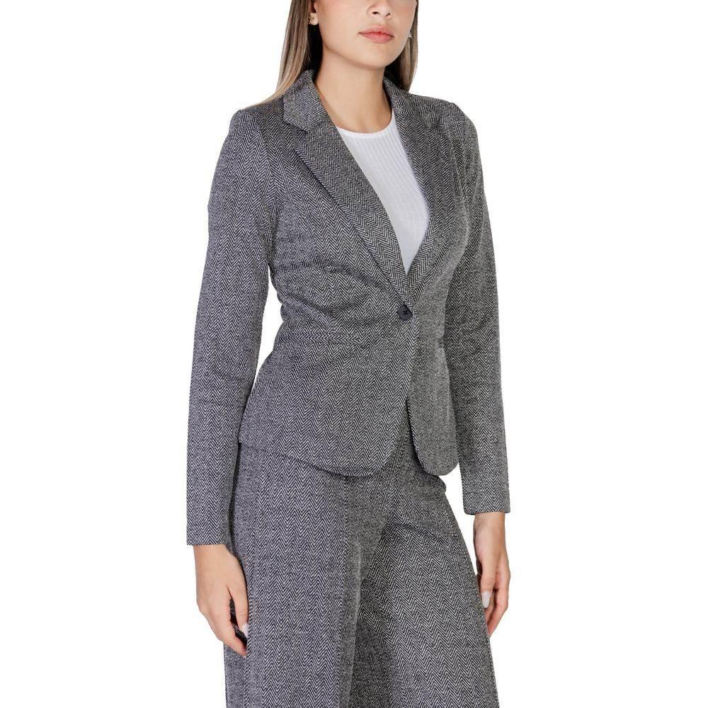 ICHI Black Polyester Suits & Blazer - Hilstor