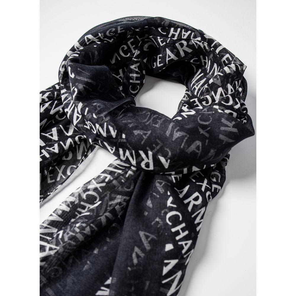 Armani Exchange Black Modal Scarf - Hilstor