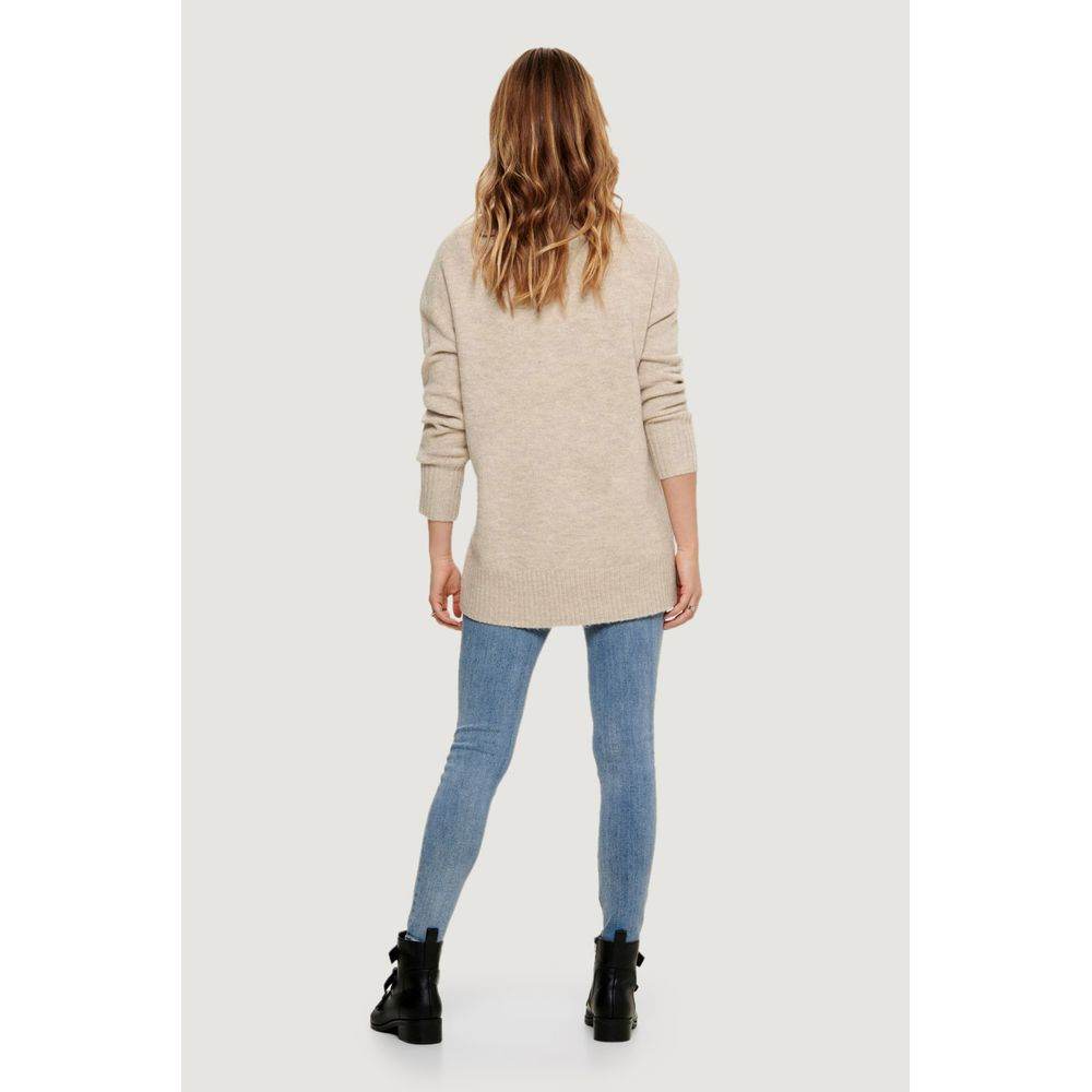 Only Beige Acrylic Sweater - Hilstor